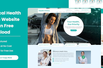 design medical website healthcare clinic therapy website