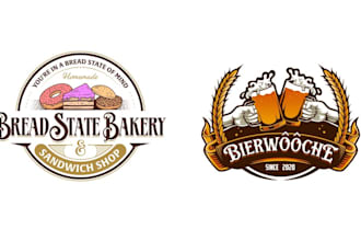 design vintage food cafe restaurant bakery logo
