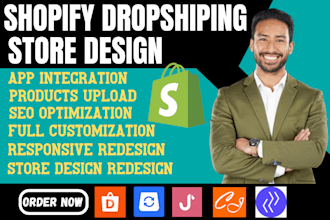 build shopify jubliee dropshipman cjdropshipping synecee websites store design