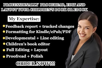 proofread children book editing romance story ebook online course book layout