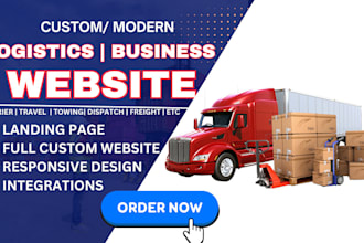 build transport, freight broker, cargo, travel, courier or logistics website