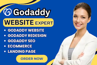 create a professional godaddy website design redesign for your business