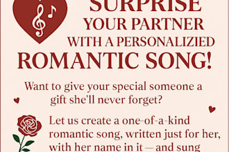 create a personalized romantic song with your partners name