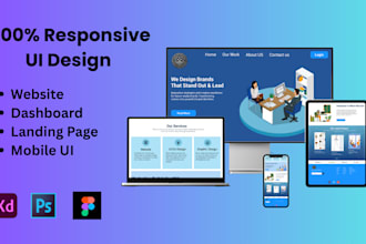 design responsive app UI for mobile, tablet, and desktop using adobexd and figma