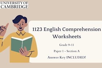 make english 1123 comprehension worksheets for o levels