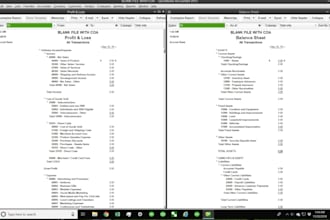 setup bookkeeping in quickbook, accounts and tax returns for your company,ledger