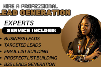 provide b2b lead linkedin lead business leads prospect email list for any niche