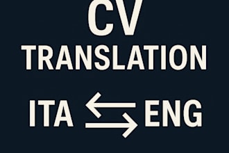 translate your CV and cover letter from italian to english and vice versa