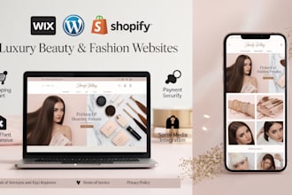 build luxury hair extension, fashion boutique website on wix, wordpress, shopify