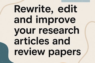 rewrite, edit and improve your research articles and review papers