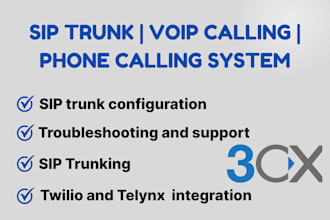 set up voip call center and sip trunk with twilio or telnyx