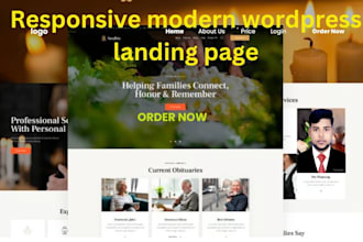 create modern wordpress landing page