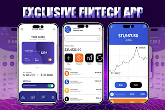 build fintech app crypto wallet app wallet app loan app ui UX design neobank app