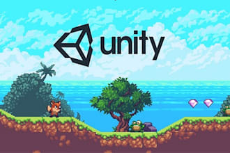 develop 2d full game in unity for android, ios web, PC