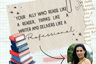 can beta read and will provide thorough feedback on your manuscript