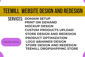 design teemill store print on demand website pod store product mock up design