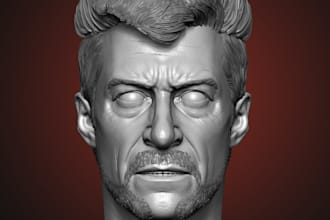 sculpt realistic 3d head model 3d bust model 3d face model 3d mask 3d printing