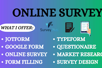 create online survey form quiz survey using jotform  google form