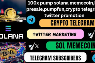 100x pump solana memecoin,ico presale,pumpfun,crypto telegram, twitter promotion