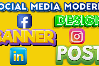 design modern social media post banner ad for instagram 12hr, linkedin, facebook