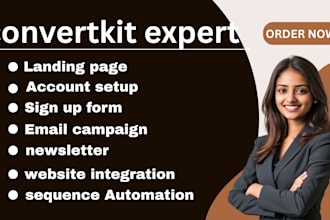 set up your convertkit mailerlite brevo or omnisend landing pages and automation