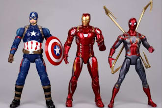 3d action figure, poseable character figurine, articulated puppet 3d printing