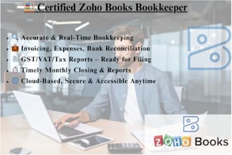 do zoho books bookkeeping and clean up of accounts
