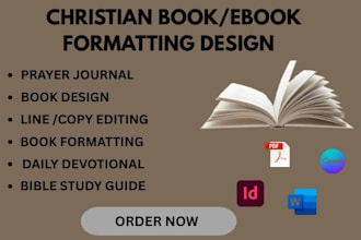 ghostwrite, format, and design your christian book, bible study, prayer journal