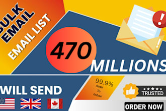 send 470 millions bulk blast email,and mass campaigns to inbox or sms