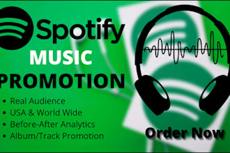 increase your spotify streams and followers with real promotion
