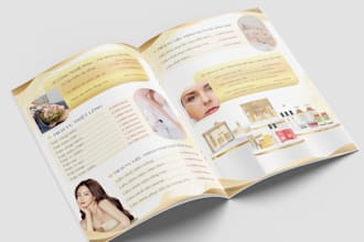 design spa, salon, massage therapy, beauty, barber menu