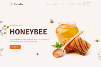 design highly profitable honey shopify beekeeping store organic food website