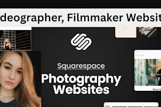 design photographer, videographer, filmmaker, art squarespace portfolio website
