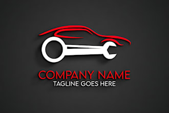 design auto care, auto garage, repair and auto cleaning logo