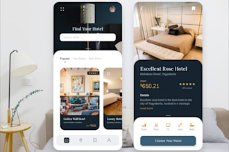 develop room booking app for your hotel, hostel, paying guest, farm house, villa