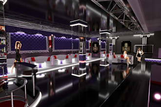 remodel 3d restaurant,coffee shop,cafe rendering,bbq bar,kitchen bar,hotel decor