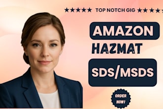 create sds msds hazmat documentation for amazon product listing