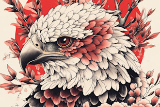 draw anime, manga, japanese theme for your tattoo with color