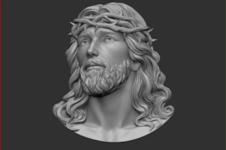 sculpting 3d model or 3d printing or character for rendering