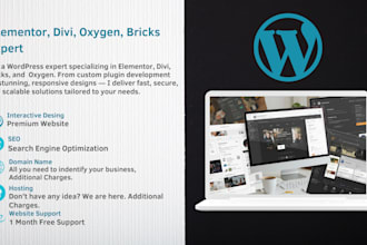 design redesign elementor, divi, bricks, oxygen website