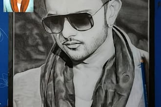create a realistic pencil sketch portrait from your photo