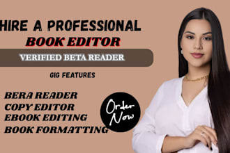 beta read, rebrand, and edit your ebook, developmental, and copy editing