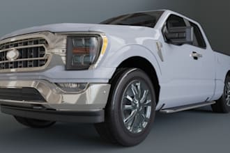 be your 3d car modeler, pickup truck design, blender, 3d van, suv vehicle, gta v