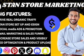 do stan store promotion, stan store design, stan store marketing, upload product