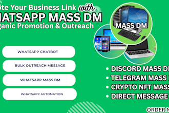whatsapp mass dm, telegram mass dm send linkedin bulk direct message