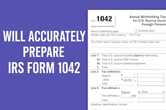 accurately prepare irs form 1042 for US source income reporting