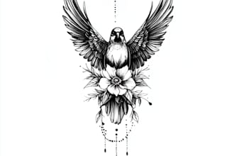 create arabic and persian minimal calligraphy tattoo