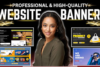 shopify banner, website banner, hero image, canva gig, static canva ads