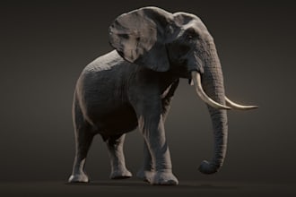 sculpt 3d animal model, wildlife 3d models for printing
