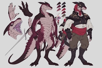 draw furry reference sheet fursona oc anthro character ref sheet nsfw ref sheet